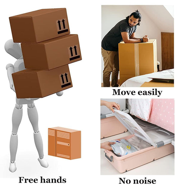 Move Heavy Sofas, Fridges & Almirahs Effortlessly - SmoothRoll 360° Stick-On Furniture 4 STEEL BALLS Wheels