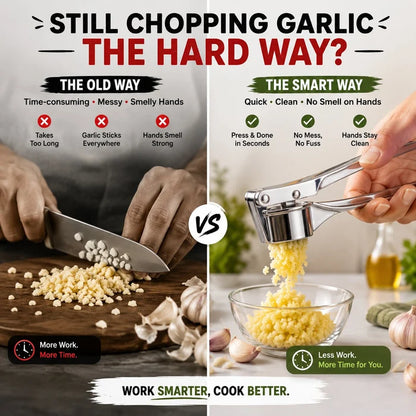 Stainless Steel Garlic & Ginger Crusher