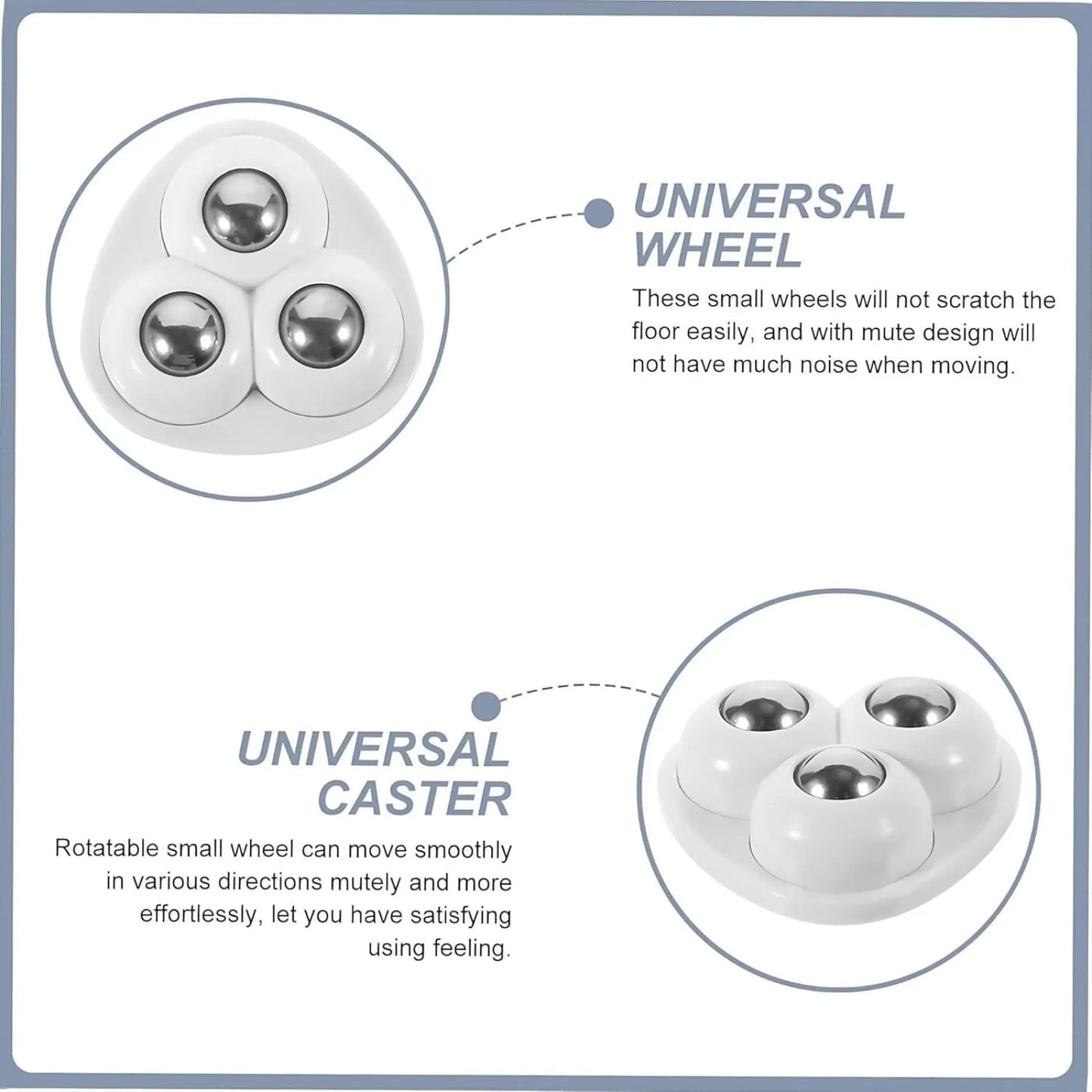 Move Sofas, Fridges & Almirahs Effortlessly - Heavy Duty 360° Rotating Furniture Mover Wheels