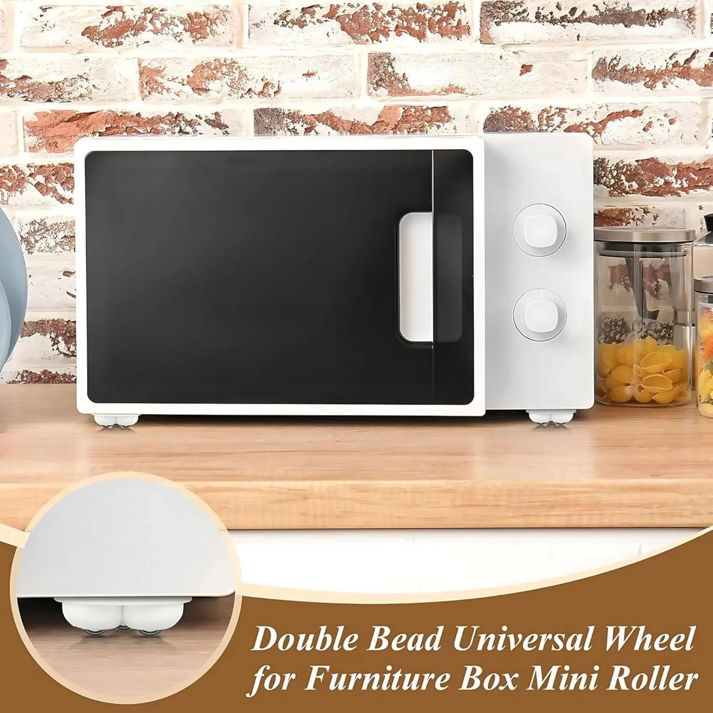 Move Heavy Sofas, Fridges & Almirahs Effortlessly - SmoothRoll 360° Stick-On Furniture 4 STEEL BALLS Wheels