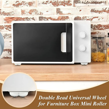 Move Heavy Sofas, Fridges & Almirahs Effortlessly - SmoothRoll 360° Stick-On Furniture 4 STEEL BALLS Wheels