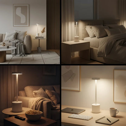 Touch LED Table Lamp – Minimal Rechargeable, Dimmable & Cordless LED Light