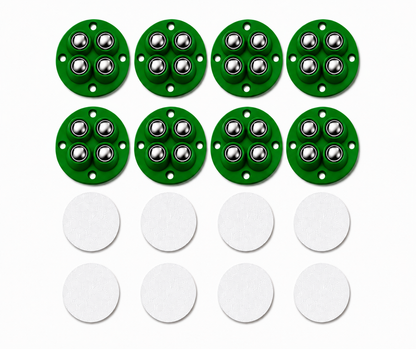 Move Heavy Sofas, Desks , Bookcase & furniture Effortlessly - Colorful 360° Stick-On Furniture 4 STEEL BALLS Wheels