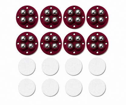 Move Heavy Sofas, Desks , Bookcase & furniture Effortlessly - Colorful 360° Stick-On Furniture 4 STEEL BALLS Wheels