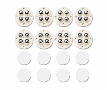 Move Heavy Sofas, Desks , Bookcase & furniture Effortlessly - Colorful 360° Stick-On Furniture 4 STEEL BALLS Wheels