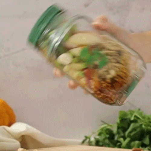 Portable Salad 2 in 1 Jar And Bowl With Cup 1200ml