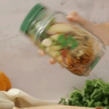 Portable Salad 2 in 1 Jar And Bowl With Cup 1200ml