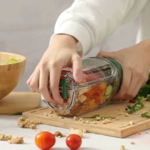 Portable Salad 2 in 1 Jar And Bowl With Cup 1200ml