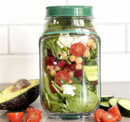 Portable Salad 2 in 1 Jar And Bowl With Cup 1200ml