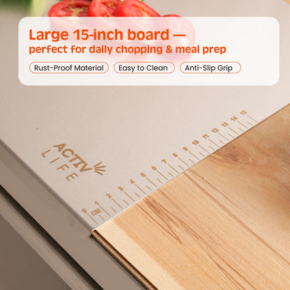 Stainless Steel Chopping Board & Kitchen Countertop - 41 x 31 Cm (Original Big Size).