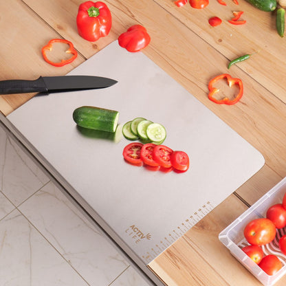 Stainless Steel Chopping Board & Kitchen Countertop - 41 x 31 Cm (Original Big Size).