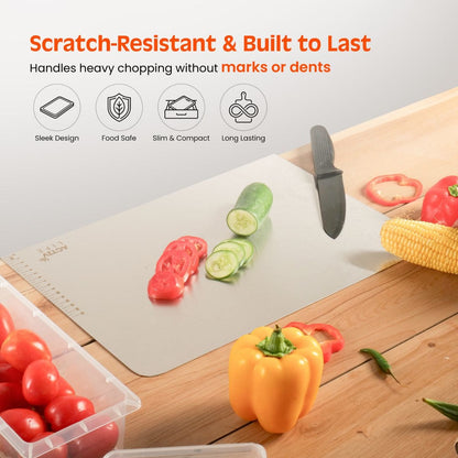 Stainless Steel Chopping Board & Kitchen Countertop - 41 x 31 Cm (Original Big Size).