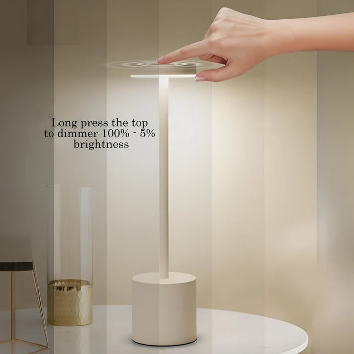 Touch LED Table Lamp – Minimal Rechargeable, Dimmable & Cordless LED Light