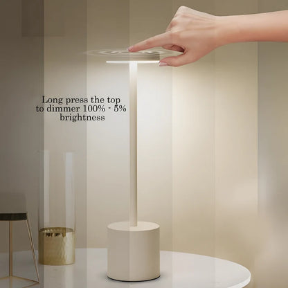 Touch LED Table Lamp – Minimal Rechargeable, Dimmable & Cordless LED Light