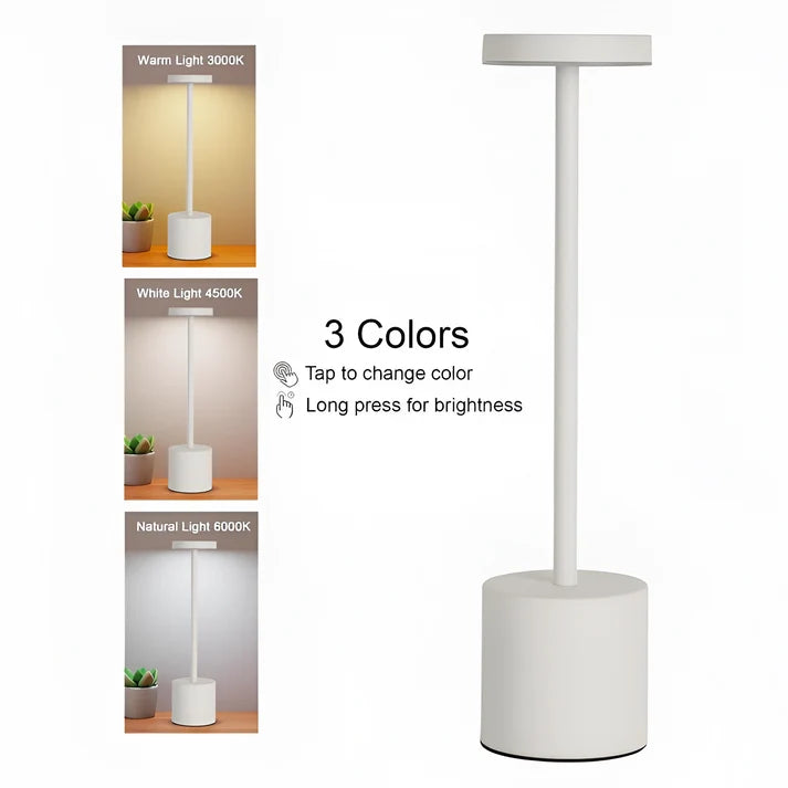 Touch LED Table Lamp – Minimal Rechargeable, Dimmable & Cordless LED Light