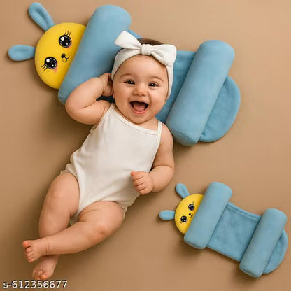 Baby Pillow with Head & Neck Support -Soft Cotton Infant Sleeping Pillow for Flat Head Protection
