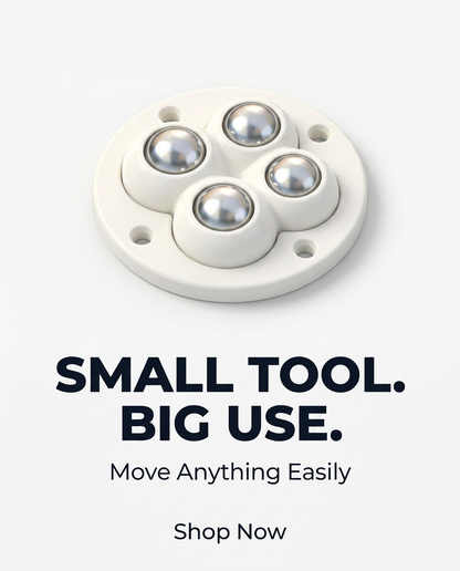 Move Heavy Sofas, Fridges & Almirahs Effortlessly - SmoothRoll 360° Stick-On Furniture 4 STEEL BALLS Wheels