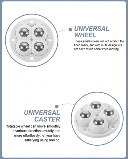 Move Heavy Sofas, Desks , Bookcase & furniture Effortlessly - Colorful 360° Stick-On Furniture 4 STEEL BALLS Wheels