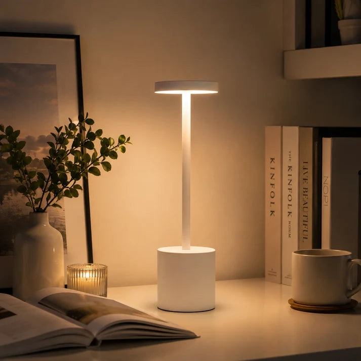 Touch LED Table Lamp – Minimal Rechargeable, Dimmable & Cordless LED Light